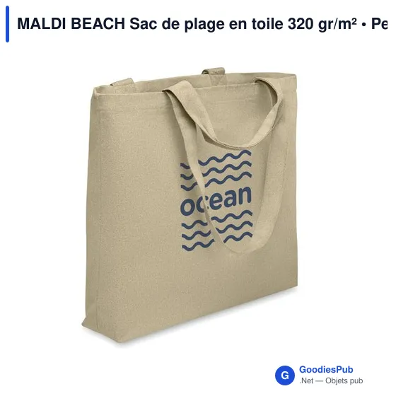 MALDI BEACH Sac de plage en toile 320 gr/m² - Image 4