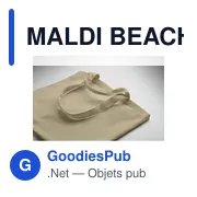 MALDI BEACH Sac de plage en toile 320 gr/m² - Miniature 5