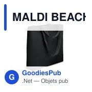 MALDI BEACH Sac de plage en toile 320 gr/m² - Miniature 6