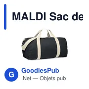 MALDI Sac de sport recyclé 320 gr/m² - Miniature 1