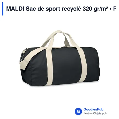 MALDI Sac de sport recyclé 320 gr/m²
