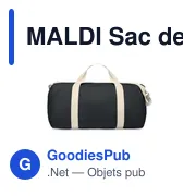 MALDI Sac de sport recyclé 320 gr/m² - Miniature 3