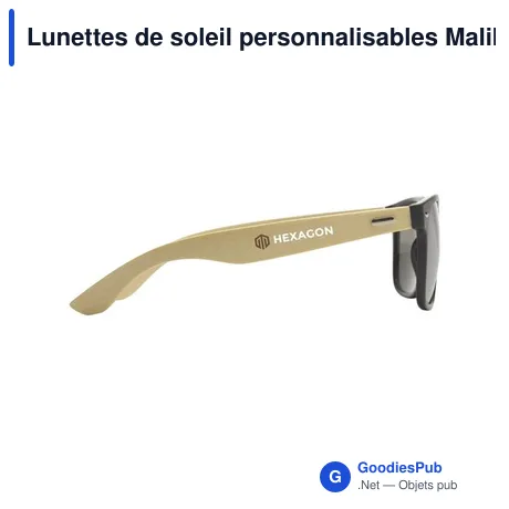 Lunettes de soleil personnalisables Malibu Eco-Mix avec logo