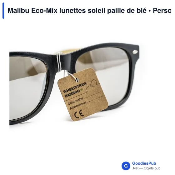 Lunettes de soleil personnalisables Malibu Eco-Mix avec logo - Image 2