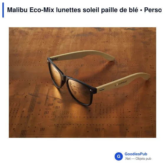 Lunettes de soleil personnalisables Malibu Eco-Mix avec logo - Image 3