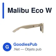 Lunettes de soleil personnalisables Malibu Eco Wheatstraw avec logo - Miniature 1