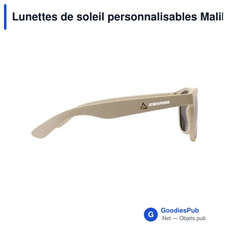 Lunettes de soleil personnalisables Malibu Eco Wheatstraw avec logo