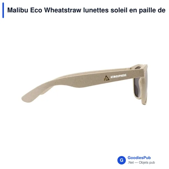 Lunettes de soleil personnalisables Malibu Eco Wheatstraw avec logo - Image 1