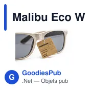 Lunettes de soleil personnalisables Malibu Eco Wheatstraw avec logo - Miniature 2