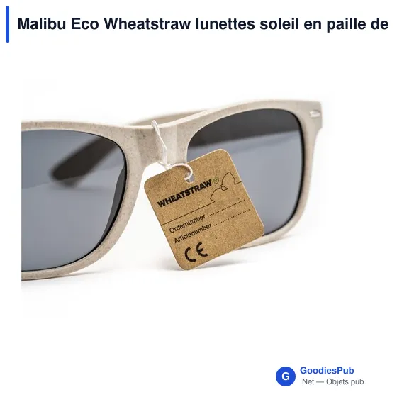 Lunettes de soleil personnalisables Malibu Eco Wheatstraw avec logo - Image 2
