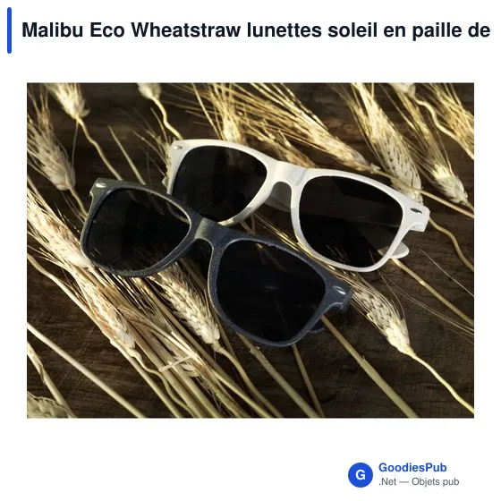 Lunettes de soleil personnalisables Malibu Eco Wheatstraw avec logo - Image 12