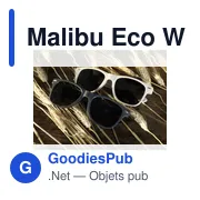 Lunettes de soleil personnalisables Malibu Eco Wheatstraw avec logo - Miniature 3