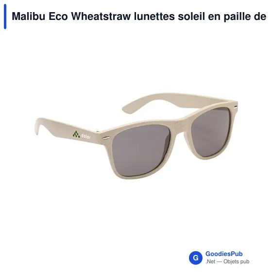 Lunettes de soleil personnalisables Malibu Eco Wheatstraw avec logo - Image 5
