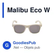 Lunettes de soleil personnalisables Malibu Eco Wheatstraw avec logo - Miniature 6