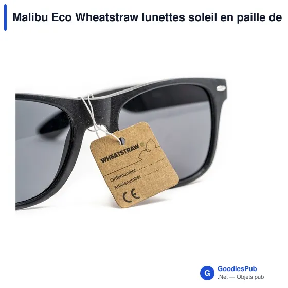 Lunettes de soleil personnalisables Malibu Eco Wheatstraw avec logo - Image 9