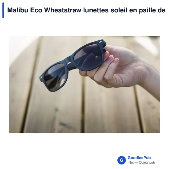 Lunettes de soleil personnalisables Malibu Eco Wheatstraw avec logo - Image 10