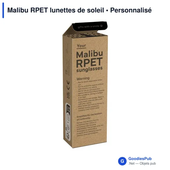 Lunettes de soleil personnalisables Malibu RPET avec logo - Image 11
