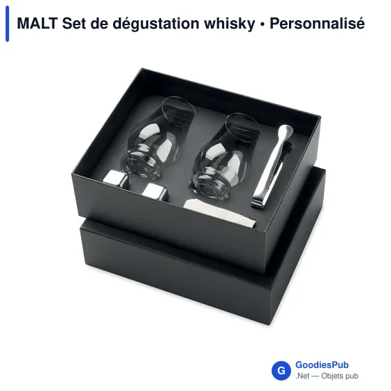 Set de dégustation whisky personnalisable avec logo - MALT - Image 1