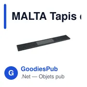 MALTA Tapis de bar en PVC - Miniature 1