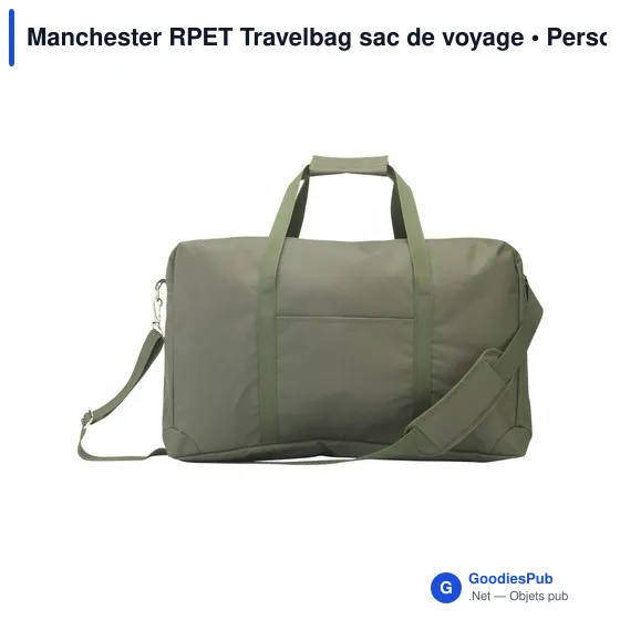 Sac de voyage personnalisable Manchester RPET avec logo - Image 1