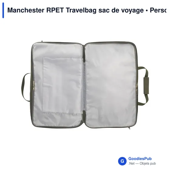 Sac de voyage personnalisable Manchester RPET avec logo - Image 2