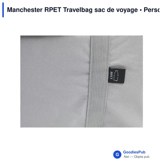 Sac de voyage personnalisable Manchester RPET avec logo - Image 11