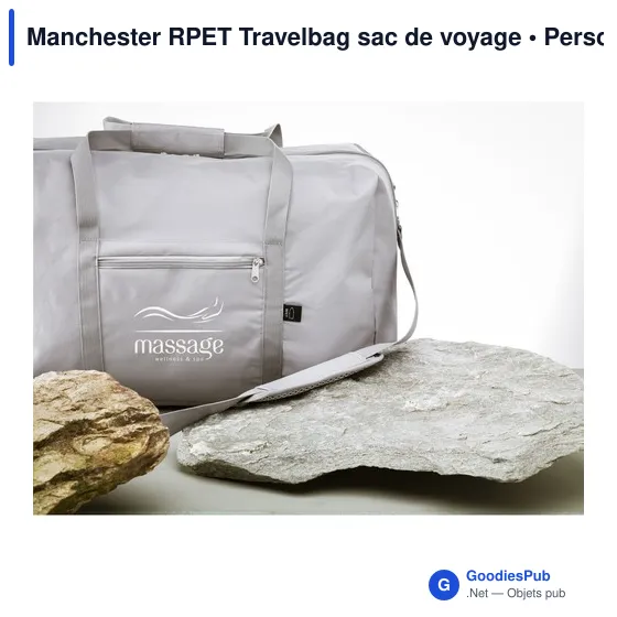 Sac de voyage personnalisable Manchester RPET avec logo - Image 12