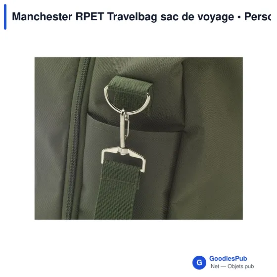 Sac de voyage personnalisable Manchester RPET avec logo - Image 3