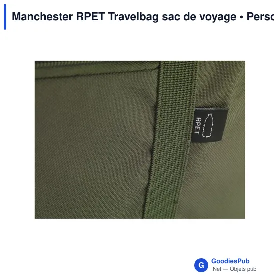 Sac de voyage personnalisable Manchester RPET avec logo - Image 4