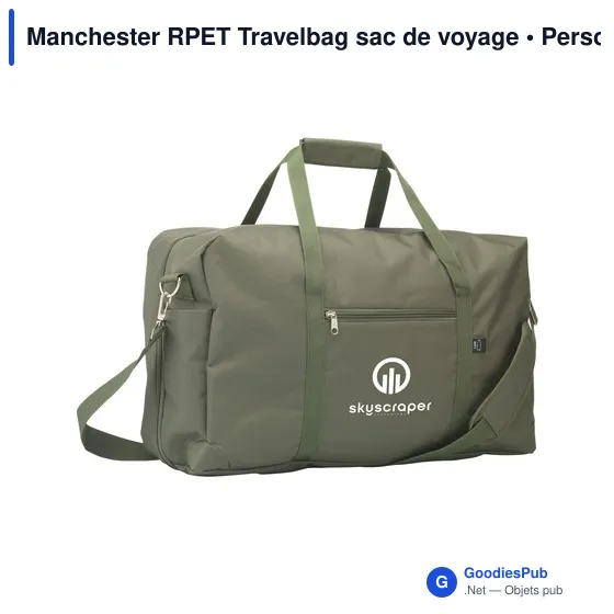 Sac de voyage personnalisable Manchester RPET avec logo - Image 5