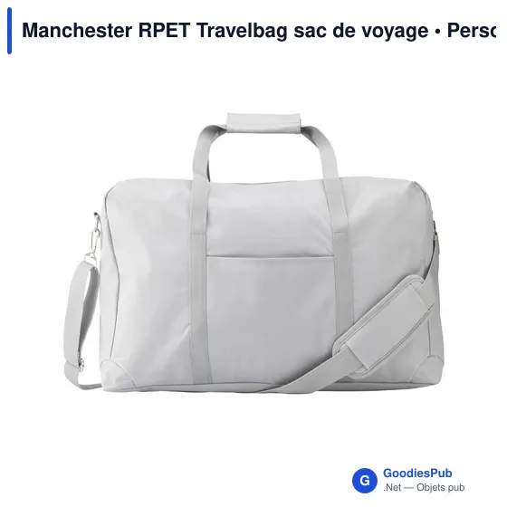 Sac de voyage personnalisable Manchester RPET avec logo - Image 8