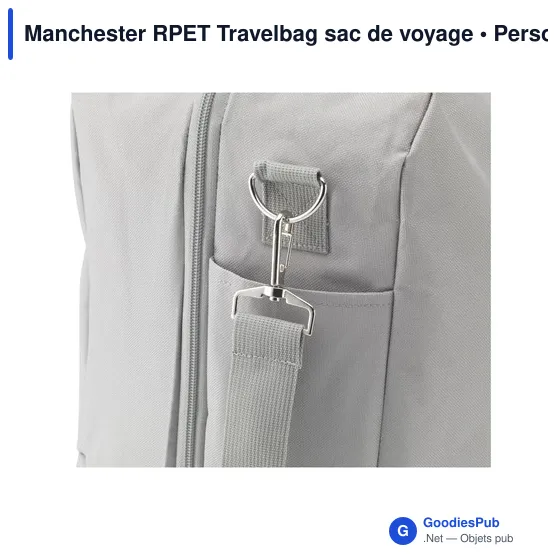 Sac de voyage personnalisable Manchester RPET avec logo - Image 10