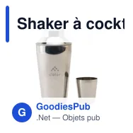 Shaker à cocktail personnalisable avec logo - Manhattan Cocktail Shaker - Miniature 2