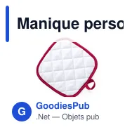 Manique personnalisable Kalmont avec logo pour cuisine - Miniature 2