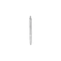 Variante blanc transparent - MANORS Stylo bille grip caoutchouc