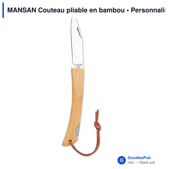 MANSAN Couteau pliable en bambou - Image 2