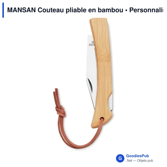 MANSAN Couteau pliable en bambou - Image 3