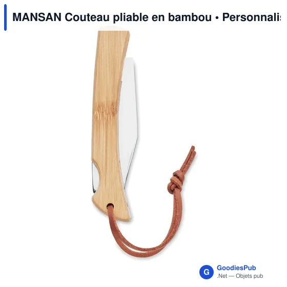 MANSAN Couteau pliable en bambou - Image 4