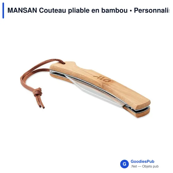 MANSAN Couteau pliable en bambou - Image 5