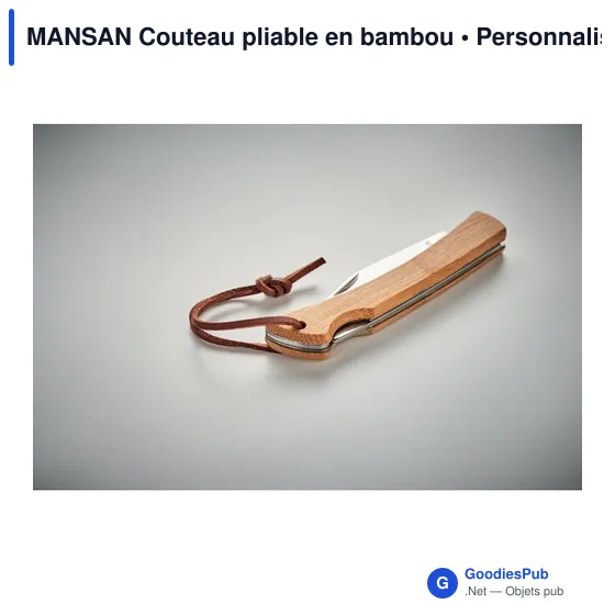 MANSAN Couteau pliable en bambou - Image 6