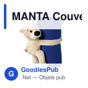 MANTA Couverture polaire avec ours - Miniature 1