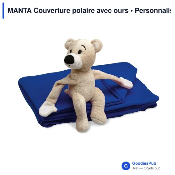 MANTA Couverture polaire avec ours - Image 2
