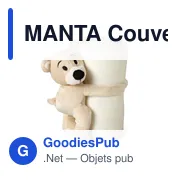 MANTA Couverture polaire avec ours - Miniature 3