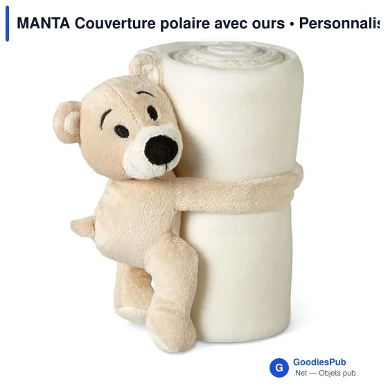 MANTA Couverture polaire avec ours - Image 3