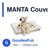 MANTA Couverture polaire avec ours - Miniature 4