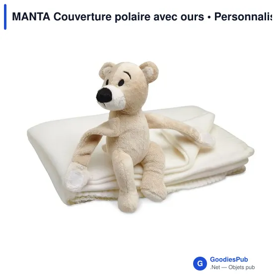 MANTA Couverture polaire avec ours - Image 4