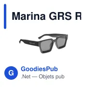 Lunettes de soleil personnalisables en PC recyclé avec logo - Marina GRS - Miniature 1
