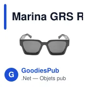 Lunettes de soleil personnalisables en PC recyclé avec logo - Marina GRS - Miniature 2