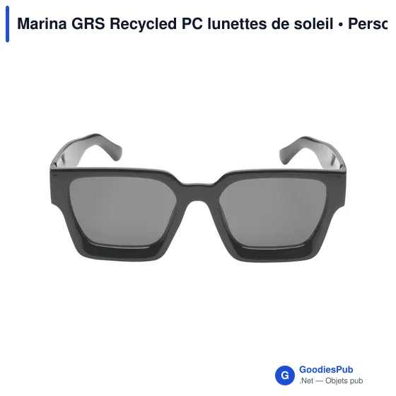 Lunettes de soleil personnalisables en PC recyclé avec logo - Marina GRS - Image 2