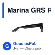 Lunettes de soleil personnalisables en PC recyclé avec logo - Marina GRS - Miniature 3